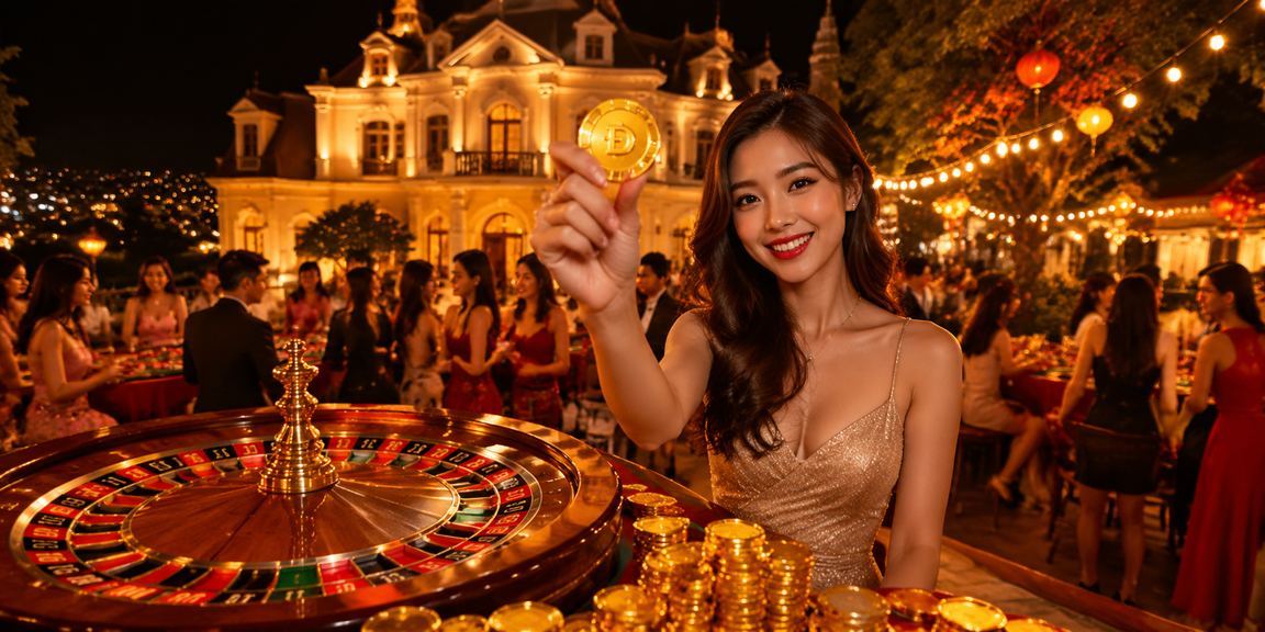 Chợ đêm Đà Lạt lung linh ánh đèn với không khí giải trí sôi động và màn hình roulette trực tuyến
