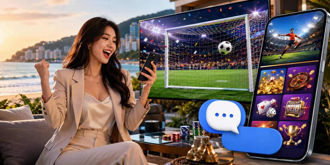 Người chơi thưởng thức casino di động trên bãi biển Vũng Tàu